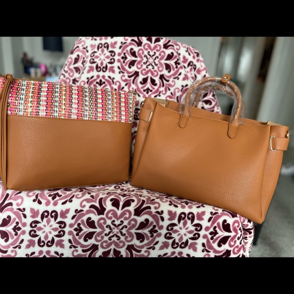 Brand new 2-in-1 Cognac Multi Out of Office Handbag - Picture 7 of 7